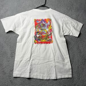 Vintage 1998 Planet Hollywood Shirt Men's XL White Graphic Short Sleeve